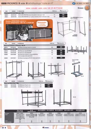 stockage avec racks