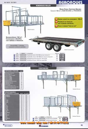 Remorque ROLLER double essieu pour transport de 160 m² de R200